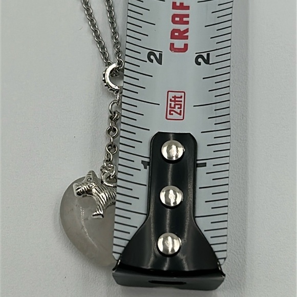 2032- Dog With Natural Stone Heart Handmade Necklace NWT - Picture 5 of 6